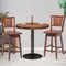Costway Set of 2/4 Swivel Bar Stools Counter Height Rubber Wood Pub Chairs w/ Rattan Back
